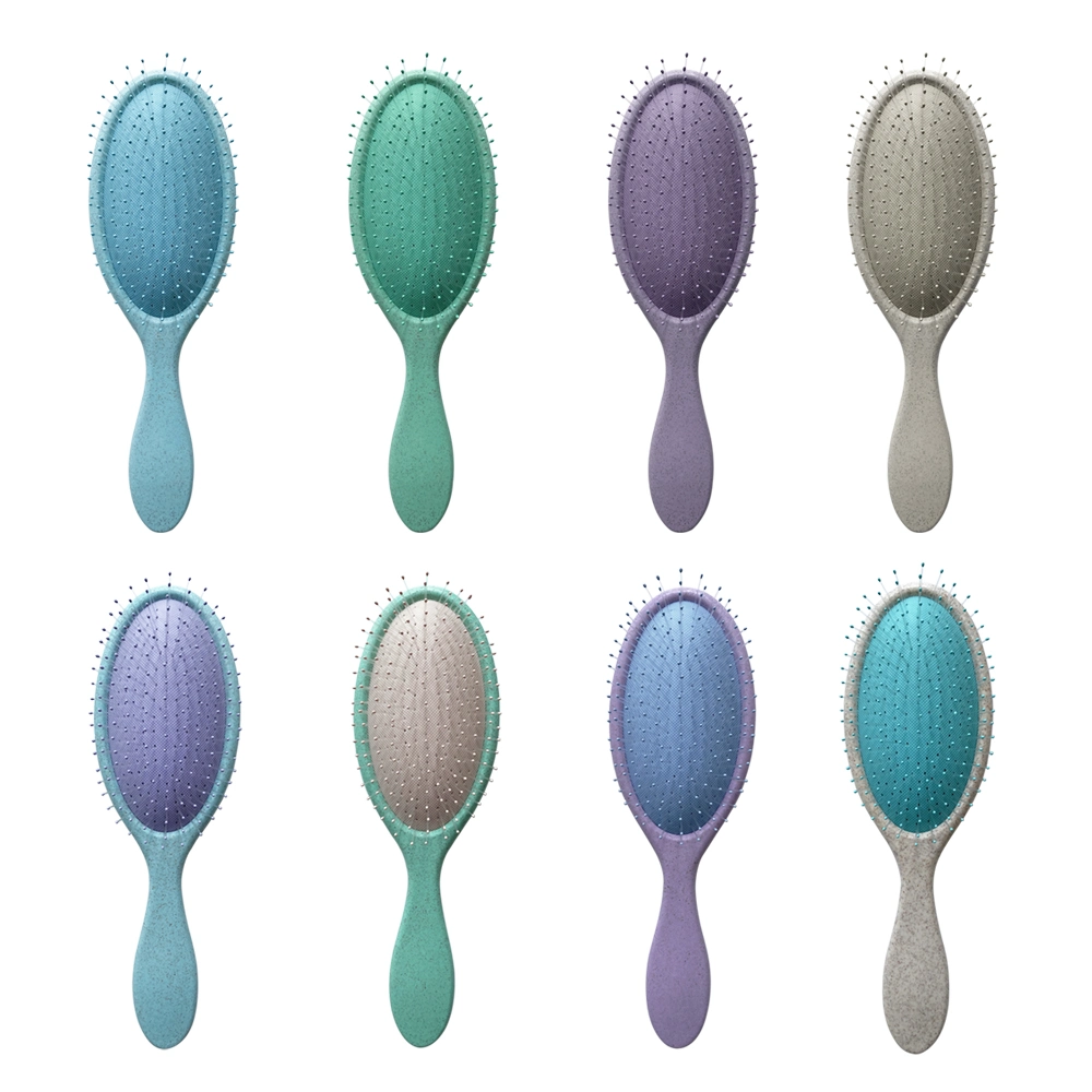 Factory Direct Sale Go Green Flexible Soft Comfortable Bristle Wet Dry Hair Massage Scalp Brush for Curly Hair