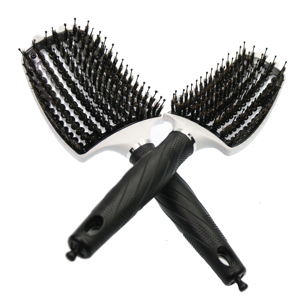 Professional Boar Bristle Vent Hair Brush Curved Vented Detangling Brush