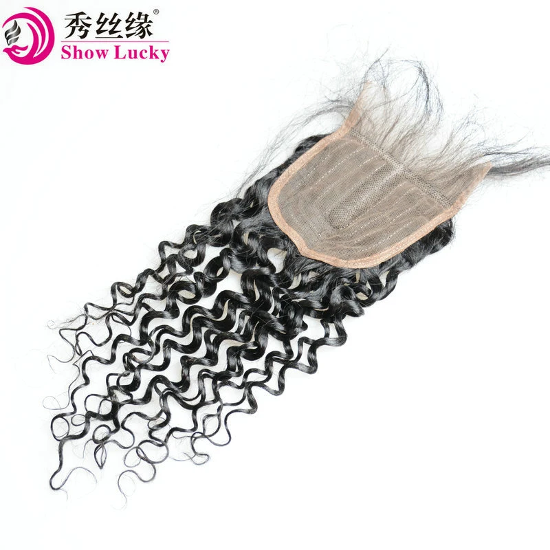 China Hair Supplier Cheap Hair Accessories 4*1 T Part Peruvian Hair Deep Wave Water Wave Loose Wave Lace Closure in Stock