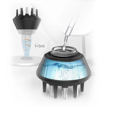 공장 판매 두피 관리 응용 프로그램 헤드 마사지 장비 안티 탈모 세럼 토닉 스테인레스 스틸 마사지 빗 애플리케이터 디스펜서 장치